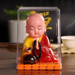 Tượng Chú Tiểu Gõ Mõ Tụng Kinh 4