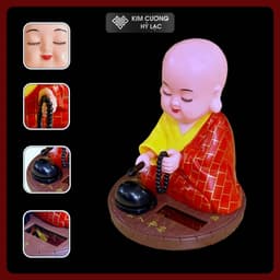 Tượng Chú Tiểu Gõ Mõ Tụng Kinh 7