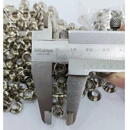 [SỈ] Khoen ore 5mm Khoen mắt cáo 5 ly Bằng INOX không gỉ Màu bạc sáng bóng Bịch lớn 1000 cái Mắt cáo bấm vải Phụ liệu 3