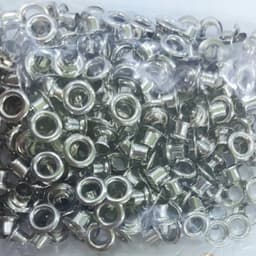 [SỈ] Khoen ore 4mm Khoen mắt cáo 4 ly Bằng INOX không gỉ Màu bạc sáng bóng Bịch lớn 1000 cái Mắt cáo bấm vải Phụ liệu 2