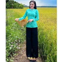 Set bộ bà ba nữ Tết gấm cổ tròn đủ màu đủ size - MAY SỈ BÀ BA THEO YÊU CẦU 1