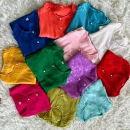 Set bộ bà ba nữ Tết gấm cổ tròn đủ màu đủ size - MAY SỈ BÀ BA THEO YÊU CẦU 7