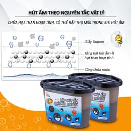 Hộp Hút Ẩm Đa Năng Khử Mùi Chống Ẩm Mốc Cho Tủ Quần Áo Tủ Giày Phòng Vệ Sinh 230gram 2