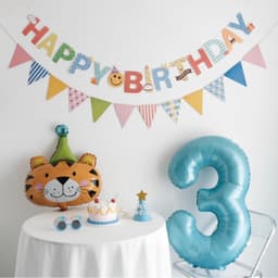 Bóng Số Tuổi Màu Xanh Baby Size To 80cm Trang Trí Sinh Nhật 6