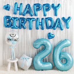 Bóng Số Tuổi Màu Xanh Baby Size To 80cm Trang Trí Sinh Nhật 1