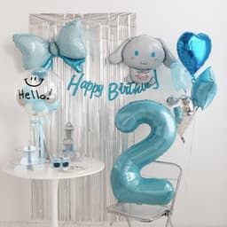 Bóng Số Tuổi Màu Xanh Baby Size To 80cm Trang Trí Sinh Nhật 3