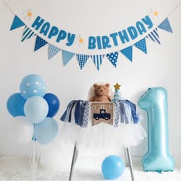 Bóng Số Tuổi Màu Xanh Baby Size To 80cm Trang Trí Sinh Nhật 5