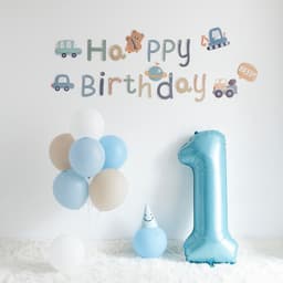 Bóng Số Tuổi Màu Xanh Baby Size To 80cm Trang Trí Sinh Nhật 4