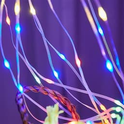 Đèn rèm Mành Mưa 3M*2M thả 10 Sợi hiệu ứng thác nước mưa rơi 8