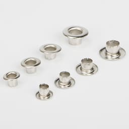 Khoen ore mắt cáo CHẺ CHÂN bằng SẮT Size 4mm,4.5mm,5mm,6mm Dùng cho kìm bấm bạt,túi giấy Túi 100 cái Không Có long đền 4