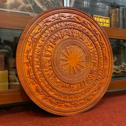 Tranh trống đồng treo tường gỗ hương 3