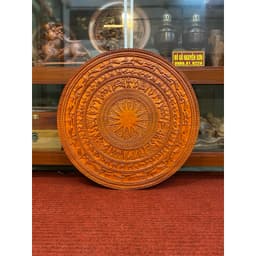 Tranh trống đồng treo tường gỗ hương 4