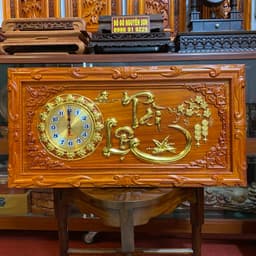 Tranh đồng hồ treo tường gỗ hương 1