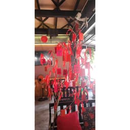 Xấp thẻ giấy đỏ chữ thư pháp MAY MẮN TÀI LỘC decor cành khô, treo trang trí ĐÀO MAI 5