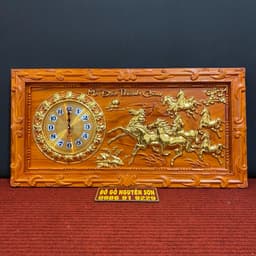 Tranh đồng hồ treo tường gỗ hương 3