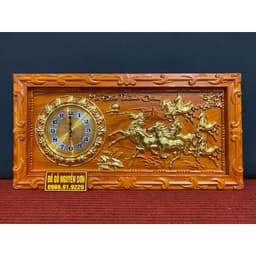 Tranh đồng hồ treo tường gỗ hương 5