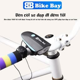 Đèn Xe Đạp Thể Thao Chống Nước, Đèn Pha Tích Hợp Còi Sáng 3-4H Liên Tục, Sạc USB - DC01 3