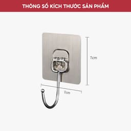 Móc dán tường siêu dính chịu lực inox 304, Móc dính tường treo đồ quần áo đồ dùng đa năng tiện ích 6