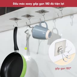 Móc dán tường siêu dính chịu lực inox 304, Móc dính tường treo đồ quần áo đồ dùng đa năng tiện ích 5