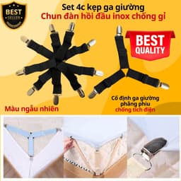 Kẹp ga trải giường chống xê dịch, set4c kẹp ga cố định và giữ phẳng drap ga phủ giường (Giao mầu ngẫu nhiên) 3
