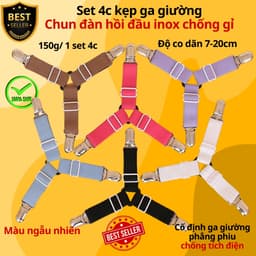 Kẹp ga trải giường chống xê dịch, set4c kẹp ga cố định và giữ phẳng drap ga phủ giường (Giao mầu ngẫu nhiên) 9