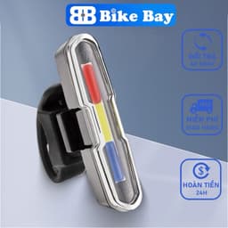 Đèn Hậu Xe Đạp Thể Thao Cao Cấp 5 Chế Độ Sáng 3 Màu Kết Hợp Sạc Usb, Chống Nước - DH03 4