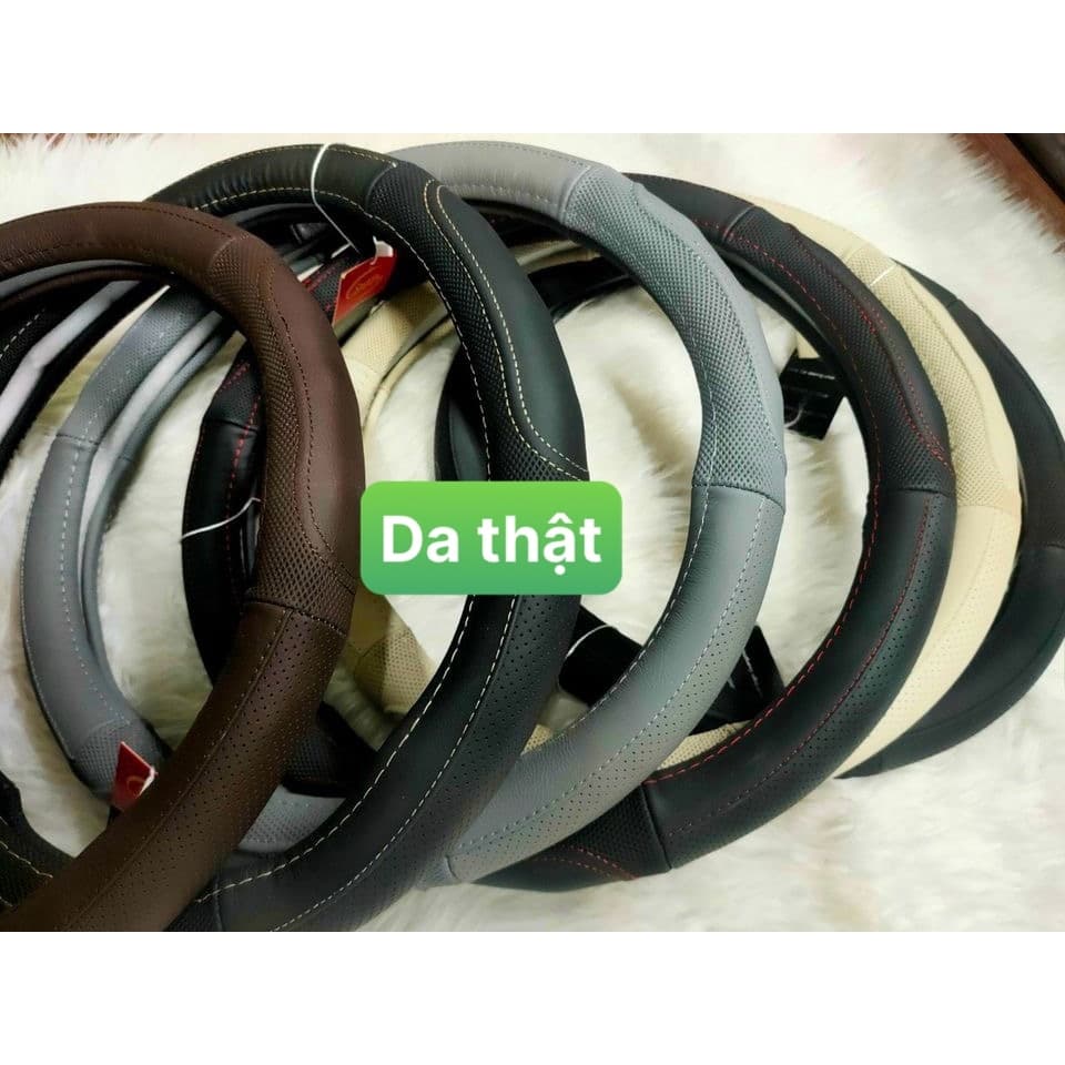 Bọc Vô Lăng Da Thật 100%  Cao cấp sz 38 dành cho xe từ 4,5 chỗ đến 16 chỗ