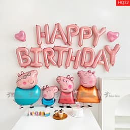 Set bóng trang trí sinh nhật thôi nôi cho bé gái 8