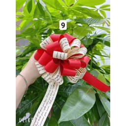 Nơ Tú Cầu Gắn Giỏ Quà Tặng - Giỏ Hoa Quả Nơ Trang Trí Sang Trọng. 2