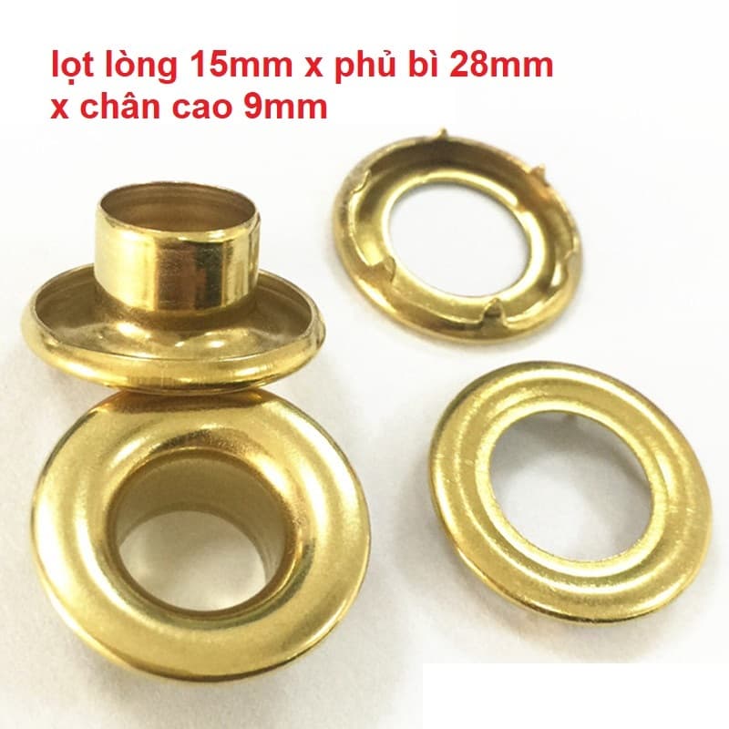 Khoen mắt cáo Khoen bạt 15mm chân cao 9mm Bằng SẮT Chuyên đóng bạt lưới bạt che nắng
