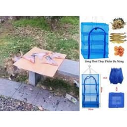Lồng lưới để phơi thực phẩm,cá khô có thể xếp gọn tiện lợi 4