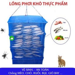 Lồng lưới để phơi thực phẩm,cá khô có thể xếp gọn tiện lợi 6