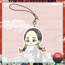 (mua 1 tặng 1) Móc dây treo điện thoại TOKYO REVENGERS ver ĐẦU CHIBI Kịch trường của Takemichi chibi mica acrylic 6