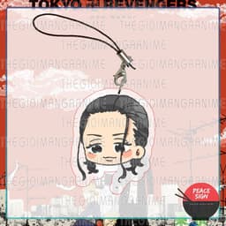 (mua 1 tặng 1) Móc dây treo điện thoại TOKYO REVENGERS ver ĐẦU CHIBI Kịch trường của Takemichi chibi mica acrylic 9