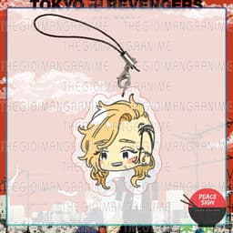 (mua 1 tặng 1) Móc dây treo điện thoại TOKYO REVENGERS ver ĐẦU CHIBI Kịch trường của Takemichi chibi mica acrylic 3