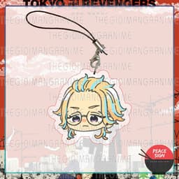 (mua 1 tặng 1) Móc dây treo điện thoại TOKYO REVENGERS ver ĐẦU CHIBI Kịch trường của Takemichi chibi mica acrylic 5