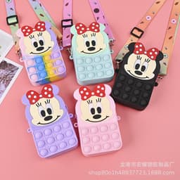 [Mới] Túi xách nữ đeo chéo silicon hình mickey, bong bóng pop-it thời trang dễ thương túi tỏi bé gái 4