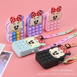 [Mới] Túi xách nữ đeo chéo silicon hình mickey, bong bóng pop-it thời trang dễ thương túi tỏi bé gái 5