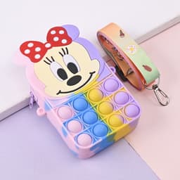 [Mới] Túi xách nữ đeo chéo silicon hình mickey, bong bóng pop-it thời trang dễ thương túi tỏi bé gái 6