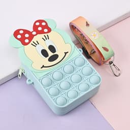 [Mới] Túi xách nữ đeo chéo silicon hình mickey, bong bóng pop-it thời trang dễ thương túi tỏi bé gái 8