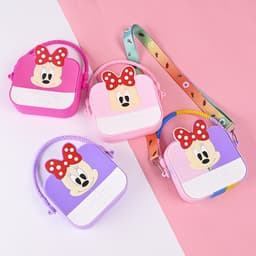 [size trung] Túi xách silicon hình mickey minnie 2 trong 1 cầm tay đeo chéo thời trang đựng bao bì lì xì, mỹ phẩm 2