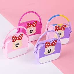 [size trung] Túi xách silicon hình mickey minnie 2 trong 1 cầm tay đeo chéo thời trang đựng bao bì lì xì, mỹ phẩm 3