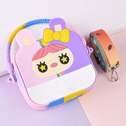 [size trung] Túi xách silicon hình công chúa mắt sao  2 trong 1 cầm tay đeo chéo thời trang đựng bao bì lì xì, mỹ phẩm 6