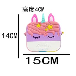 [size trung] Túi xách silicon hình pony kỳ lân 2 trong 1 cầm tay đeo chéo thời trang đựng bao bì lì xì, mỹ phẩm 2