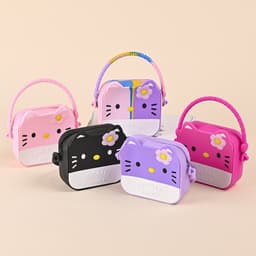 [size trung] Túi xách silicon hình hello kitty 2 trong 1 cầm tay đeo chéo thời trang đựng bao bì lì xì, mỹ phẩm 8