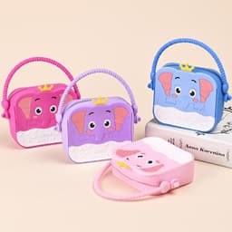 [size trung] Túi xách silicon hình voi 2 trong 1 cầm tay đeo chéo thời trang đựng bao bì lì xì, mỹ phẩm 2