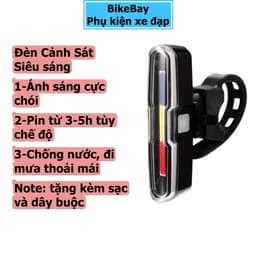 Đèn Hậu Xe Đạp Thể Thao Cao Cấp 5 Chế Độ Sáng 3 Màu Kết Hợp Sạc Usb, Chống Nước - DH03 3