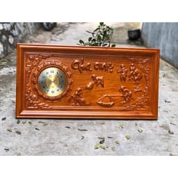 tranh đồng hồ treo tường gỗ hương mẫu cha mẹ( Giảm Giá) 3