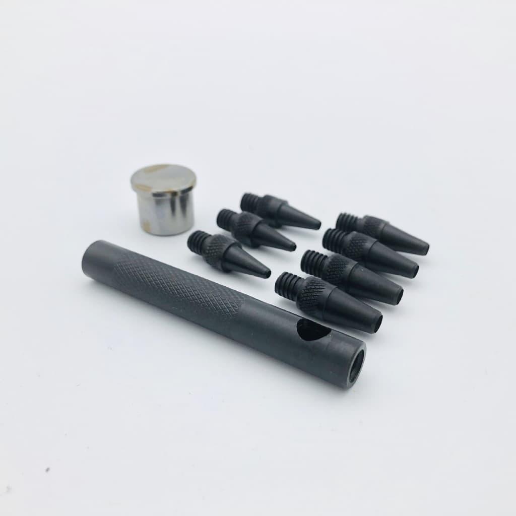 Cây đục lỗ giấy, bạt, da, simili thay đổi đầu đục được Cây Đục lỗ tháo rời đầu Size 2mm,2.5mm,3mm,3.5mm,4mm,4.5mm,5mm,