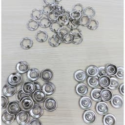 Nút bấm 5 chấu (cúc sắt vành, nút áo em bé) Size lớn 15mm, 20mm Bằng thau không gỉ Màu bạc Bịch 10 bộ 3